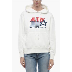 Logo Print Brushed Cotton Hoodie