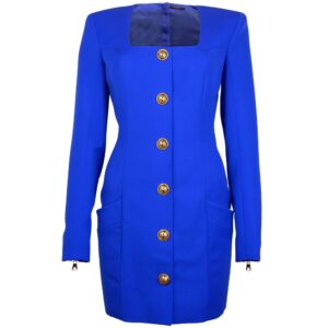 Blue Wool Dress