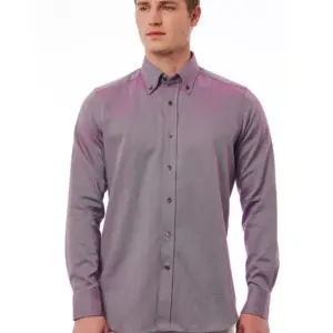 Burgundy Cotton Men Shirt
