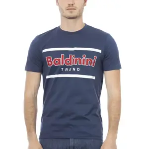 Blue Cotton Men T-Shirt