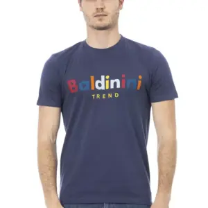 Blue Cotton Men T-Shirt