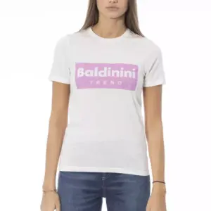 White Cotton Women T-Shirt