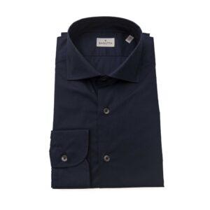 Blue Cotton Men's Slim Shirt