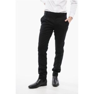 4-Pocketed Wool Pants with Belt Loops
