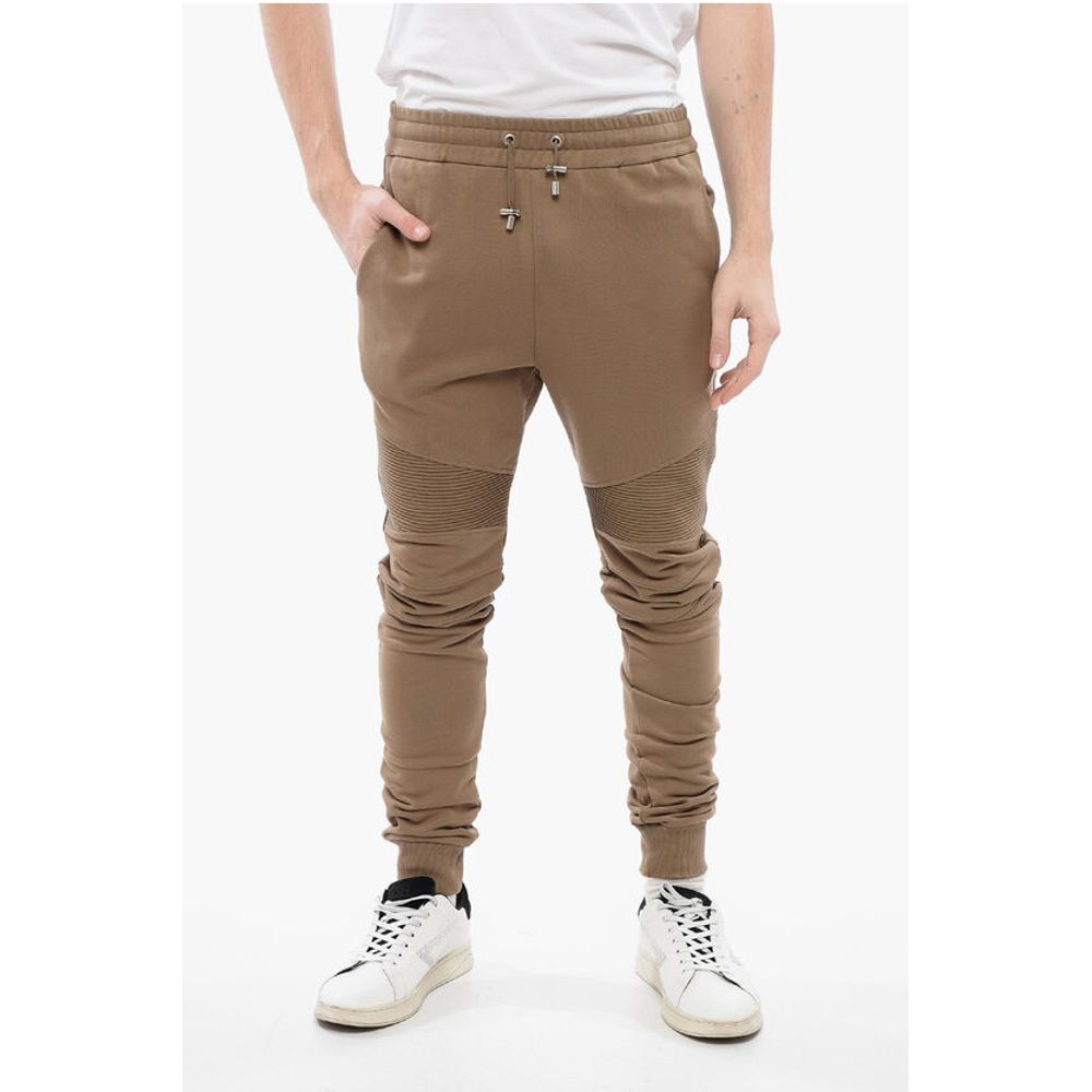 Brushed Cotton Biker Sweatpants with Cuffs