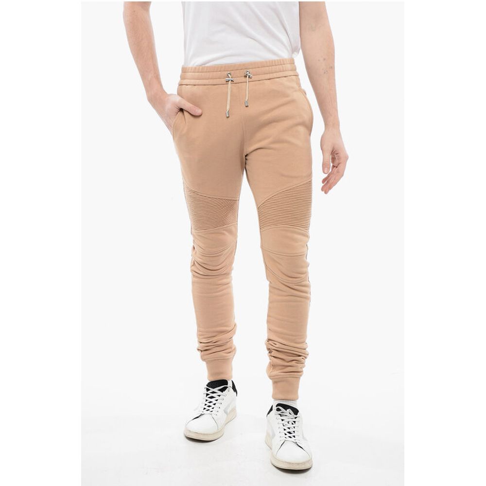 Brushed Cotton Biker Sweatpants with Cuffs