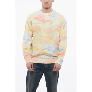 Logoed Sweatshirt with Distressed Trims