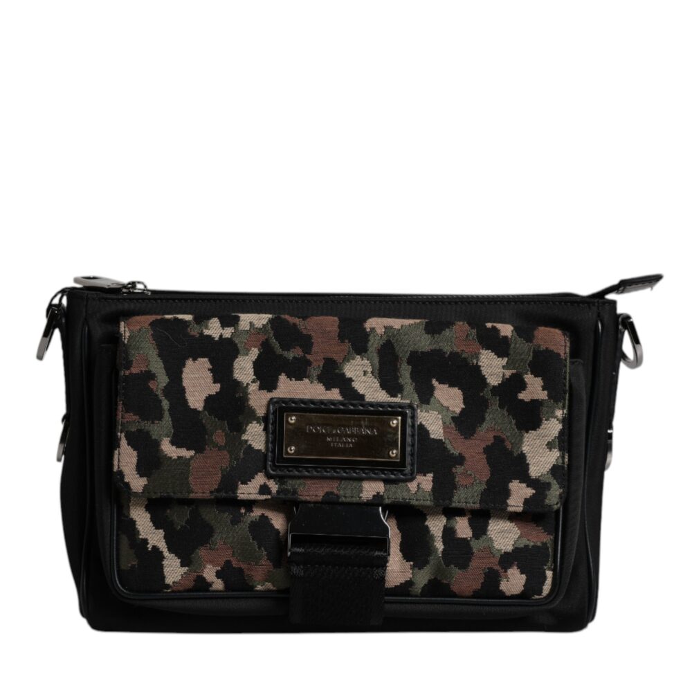 Multicolor Leopard Jacquard Crossbody Bag