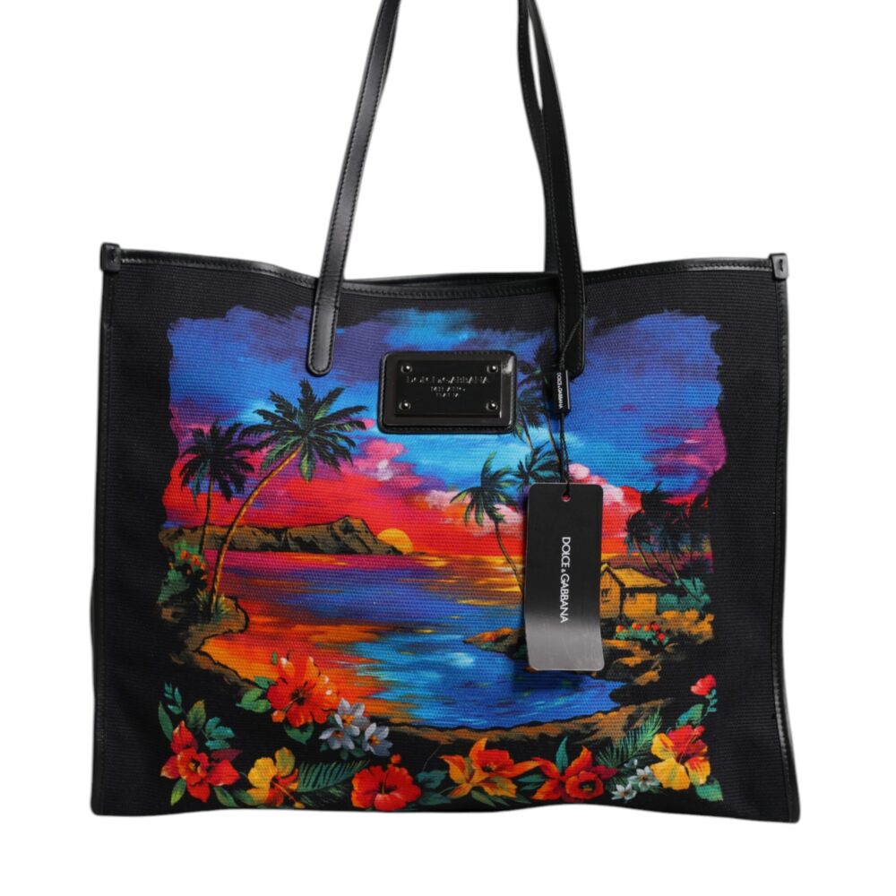 Multicolor Graphic Printed Top Handle Shopping Tote Bag