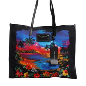 Multicolor Graphic Printed Top Handle Shopping Tote Bag