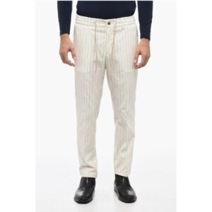 Striped SPIAGGIA Casual Pants with Drawstring Waist