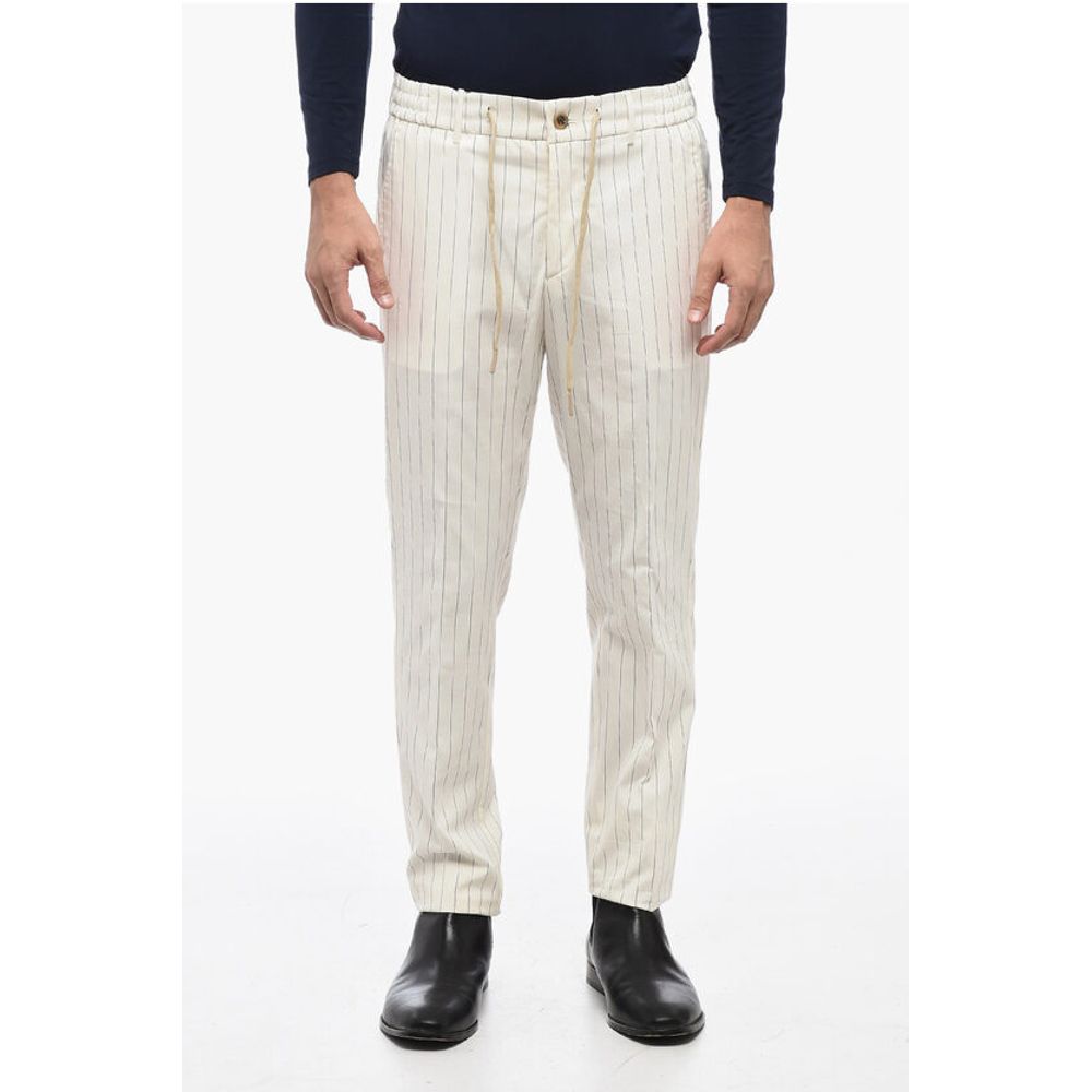 Striped SPIAGGIA Casual Pants with Drawstring Waist