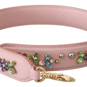 Stunning Pink Crystal Studded Leather Strap