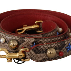 Elegant Python Leather Shoulder Strap