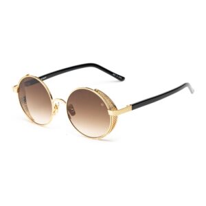 Gold Haircalf Sunglasses