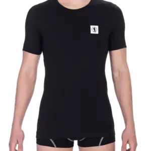 Black Cotton Men T-Shirt