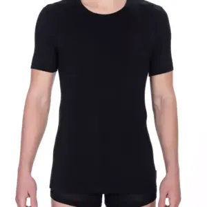 Black Viscose Men T-Shirt
