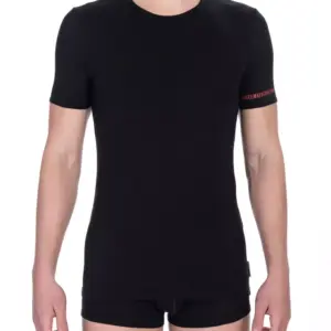 Black Cotton Men T-Shirt Twin Pack