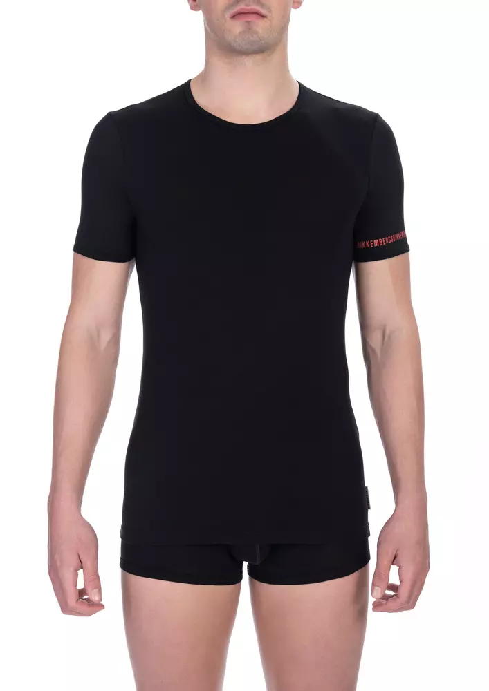 Black Cotton Men T-Shirt Twin Pack