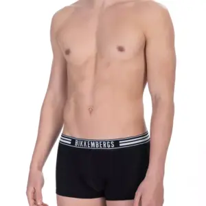Black Cotton Men's Underwear Trunk Pair