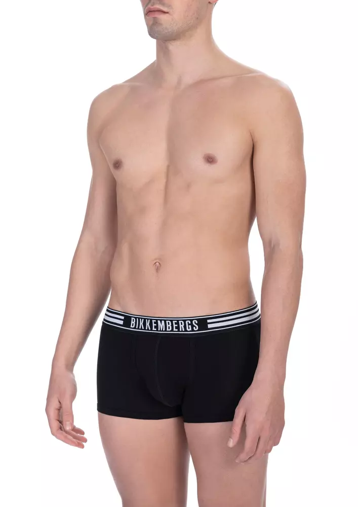 Black Cotton Men's Underwear Trunk Pair