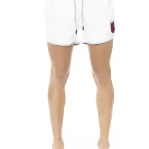 White Polyester Men's Swim Short