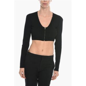 VANESSA HONG Crop MISS Cardigan With V-Neck And Front Closur