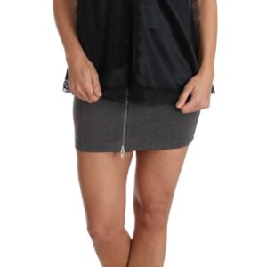 Sultry Silk Blend Lingerie Top in Black