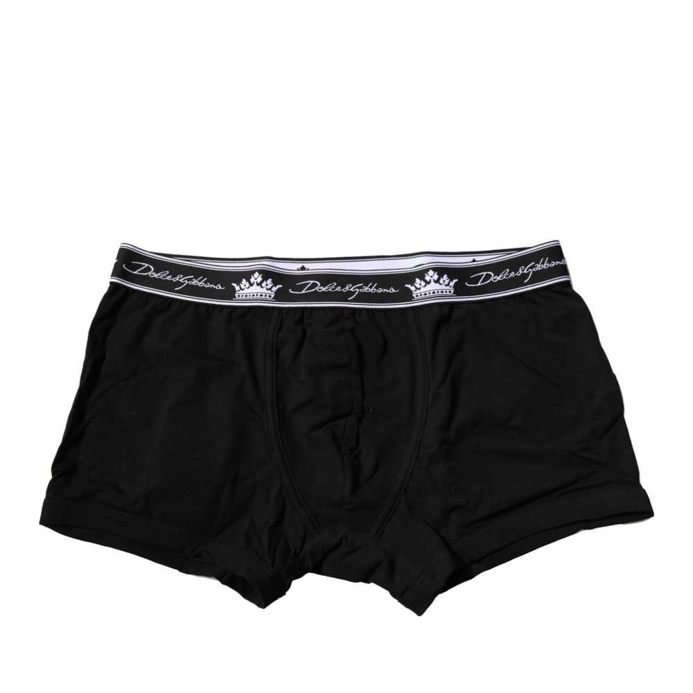 Black Cotton Stretch Regular Boxer Underwear