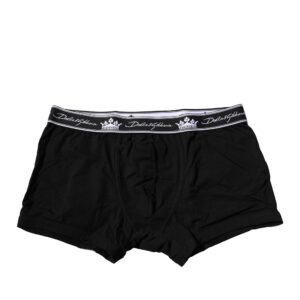 Black Cotton Stretch Regular Boxer Underwear
