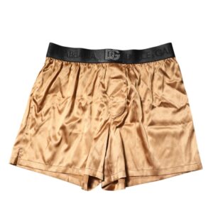 Beige Men Regular Boxer Eye Mask Set Underwear