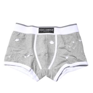Gray Cotton Stretch Regular Boxer Underwear