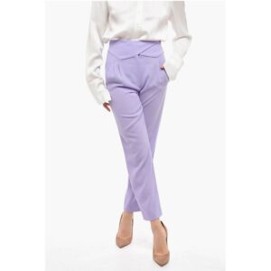 Wool High-waisted Pants with Crossed Closure