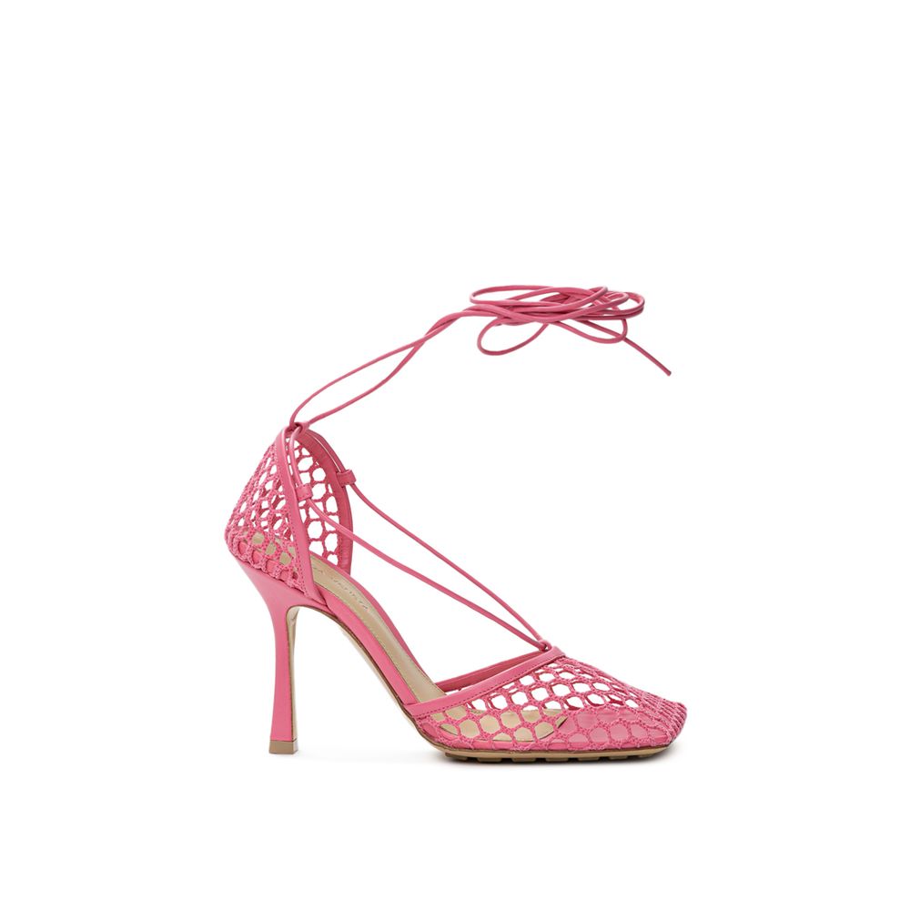 Pink Fabric And Leather Sandal
