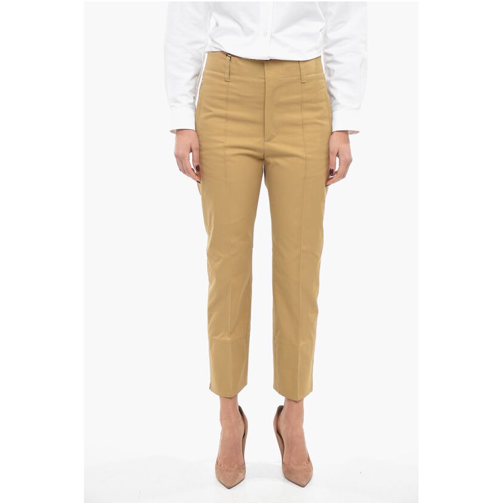 Cotton Front-pleated Tapered Fit Pants