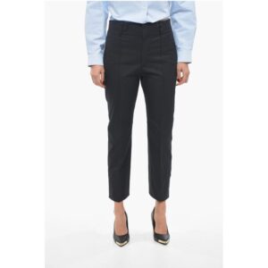 Cotton Twill Pants with Tapered Fit