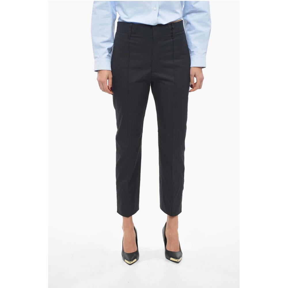 Cotton Twill Pants with Tapered Fit