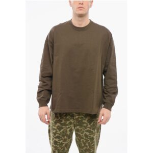 Crew Neck Cotton T-Shirt with Cuffs