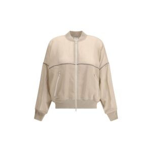 Semi-sheer bomber Jacket