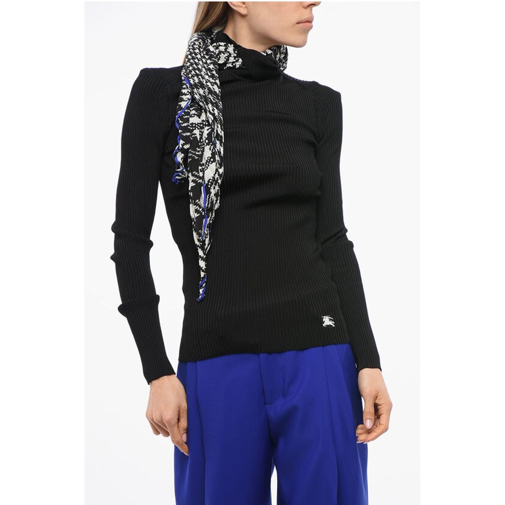 Turtleneck Sweater with Scarf Detail