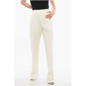 High-waisted Tailored Pants with Pleats