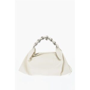 Leather Shoulder Bag With Chain