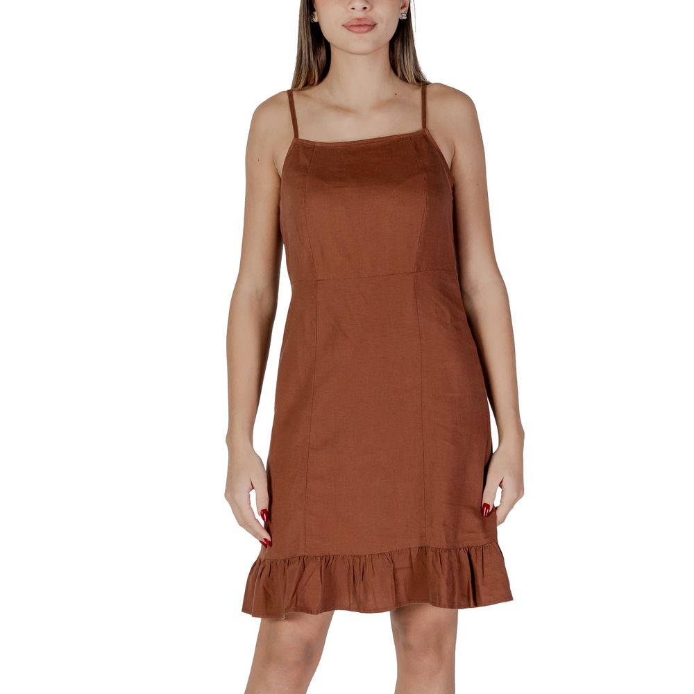 Brown Linen Midi