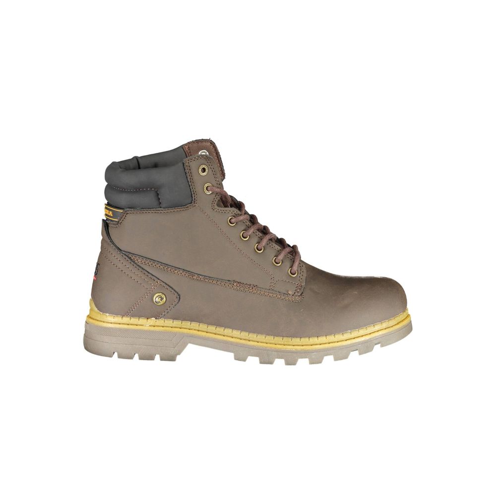 Brown Polyester Boot