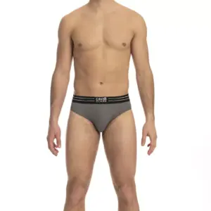 Gray Cotton Men Underwear Tri-Pack