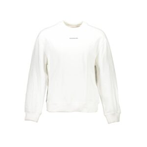 White Cotton Unisex Sweatshirt