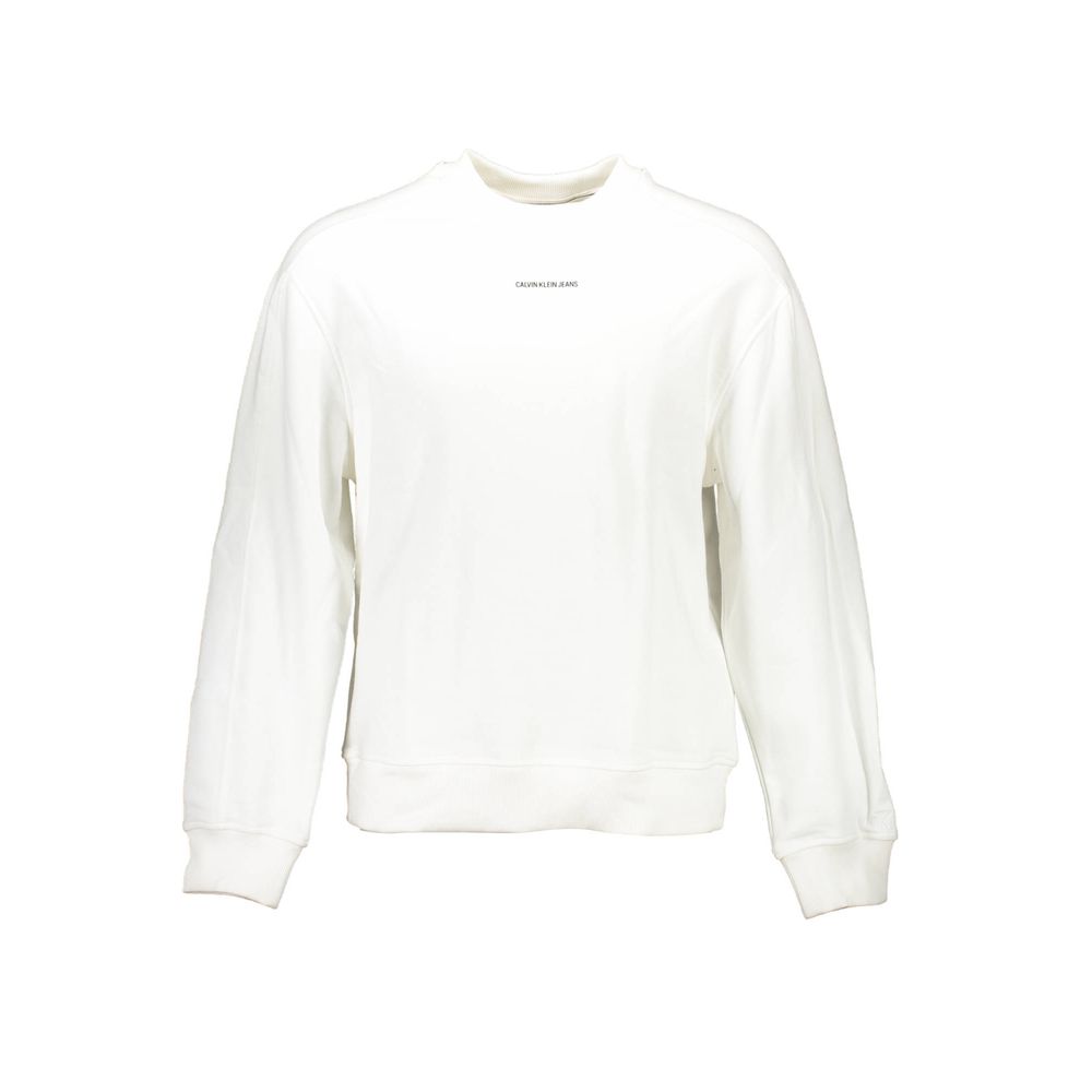 White Cotton Unisex Sweatshirt