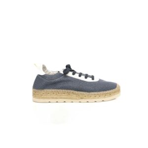 Blue Calfskin Men Sneaker