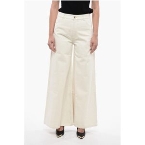 5 Pocket Cotton Blend Palazzo Pants