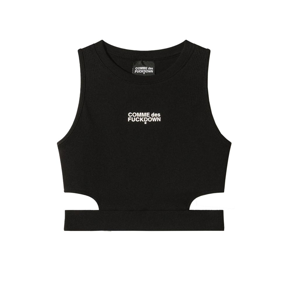 Black Cotton Tops & T-Shirt
